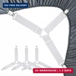 Bed Sheet Fasteners, Adjustable Mattress Suspenders, Cover Straps,. Fixed Price $10.96.