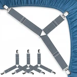 Adjustable Bed Sheet Straps, Fitted Clips, 4 Pack (gray). Fixed Price $8.59.