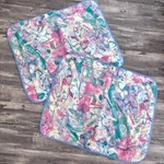 Vtg 90S Abstract Watercolor Pillow Sham Geo Marble Pastel Revman Standard Set 2. Fixed Price $17.50.