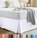 Utopia Bedding Skirt - Soft Quadruple Pleated Ruffle Queen, White. Fixed Price $14.76.