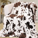 Cow Print For Couch & Bed - Fuzzy Fleece Soft Blankets And Throws, Br. Fixed Price $19.91.