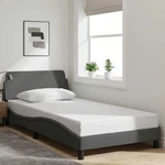 Bed Frame "dover" Platform Dark Gray 39.4"X74.8" Twin Fabric Vidaxl. Fixed Price $148.99.