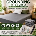 Grounding Fitted Sheet Queen King 95% Cotton Earthing Kit. Fixed Price $56.99.