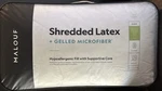 New Malouf Shredded Latex + Gelled Microfiber Pillow Queen Customizable Shape. Fixed Price $98.00.