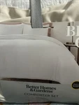 Better Homes & Gardens 3-PIECE Comforter Set F/qu White Pintuck Chic Clean Calm. Fixed Price $43.99.