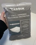 Vintage Cannon Brand Queen-sized Zippered Vinyl Mattress Protector Original Pack. Fixed Price $18.00.