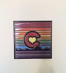 Carly Quinn Hand Glazed Rainbow Tile, Hang Or Use As Trivet 6INX6IN. Fixed Price $10.95.