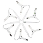 Auivguiv Adjustable Elastic Fitted Sheet Straps,crisscross Bed White. Fixed Price $23.99.