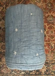 The Land Of Nod Twin Size Blue Royal Pegasus Quilt 100% Cotton Embroidered Stars. Fixed Price $110.00.
