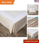 Linen Skirt Queen 14 Inch Drop Pleated Corner Cotton Blend Soft Cozy Bedding. Fixed Price $79.78.