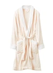 Martha Stewart Collection Plush Bath Robe, Ivory, One Size. Fixed Price $24.99.