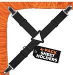4 Pack Bed Sheet Holder Straps Adjustable Fitted Clips Corner Grippers. Fixed Price $8.99.