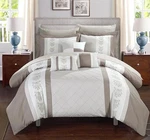 Bed In Bag Queen Size Chic Home Clayton 10 Piece Comforter Sheets Pillows Etc.. Fixed Price $89.99.