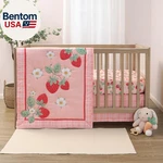 Strawberry Sweet 3-PIECE Baby Girl Crib Set Pink Nursery Bedding,. Fixed Price $74.14.