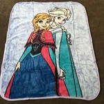 Disney's Frozen Elsa And Anna Plush Baby Raschel Throw Blanket 43.5" X 55". Fixed Price $24.99.