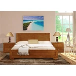 Camden Isle King Trent Wooden Platform Bed Brown Oak Finish. Fixed Price $411.06.