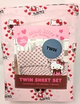Jay Franco Hello Kitty & Friends Twin Sheet Set Love Hearts Pattern Multicolor. Fixed Price $20.00.