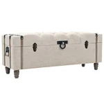 Storage Benches Hall Seat 3 Pcs Cream Solid Wood Fir And Fabric Vidaxl. Fixed Price $309.99.