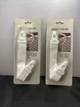 2 Pkgs 4 Ct Allure White Bed Sheet Straps, Count. Fixed Price $9.99.