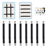 Qoecycth Adjustable Bed Sheet Straps Clips, Elastic Mattress Black. Fixed Price $14.41.
