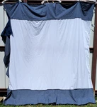 Kimlor Mills 100% Cotton Blue Denim Bed Skirt Dust Ruffle 91" X 84.5". Fixed Price $39.99.