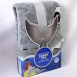 Shark Tail Plush & Playful Gray Grey White Silver Foil Polyester 22.5"X55" New. Fixed Price $34.99.