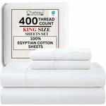 Chateau Home Collection 100% Egyptian Cotton Size Sheets King, 01 White. Fixed Price $86.99.