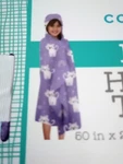 Purple Soft Fuzzy Comfort Bay Kids Hooded Throw Blanket Unicorn Cats 50INX25IN. Fixed Price $14.00.