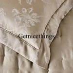 Nwt Yves Delorme Euro Sham Aurore Pierre Floral Reverse Tan Beige Organic France. Fixed Price $99.00.