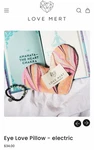 New Love Mert Heart Shaped Eye Pillow Handmade In Cali For Hot Cold Therapy. Fixed Price $34.99.