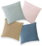 Infinity Home 2PK 18 Square Faux Linen Deco Blue. Fixed Price $25.00.