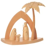 Natural Bow Crib With Holy Family And Stylized Palm 15X14X6 New. Fixed Price $134.15.