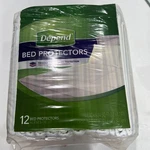 Brand New - Depend Underpads 12 Count Bed Protectors Triple Layer Stripes Large. Fixed Price $22.89.