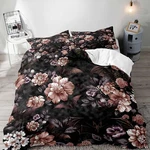Luvivihome 3PCS Bat Pink Floral Duvet Cover Queen Set, Gothic Bedding.... Fixed Price $57.69.