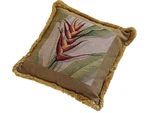 Iosis France Made Heliconia Throw Pillow Square 20" Fringe Multicolor. Fixed Price $69.99.