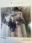 New Waverly Garden Room Wellington Table Topper 36" X Black Ivory Toile. Fixed Price $22.99.