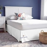 18 Inch Drop Bed Skirt Queen Size With Platform To Stay Place Elegant Pleated. Fixed Price $55.99.