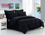 Elegant Comfort Wrinkle Resistant Silky Soft Dobby Stripe Bed-in-a-bag 8-PIECE. Fixed Price $65.50.
