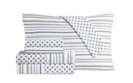 Sanders Turnstyle 6-PC. Sheet Set, Queen Blue Stripes. Fixed Price $38.99.