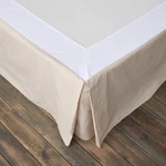 French Linen Wrap Around Bed Skirt 14" Tailored Drop Natural Flax. Fixed Price $55.54.
