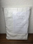 Garnet Hill Linen Boho Queen Bedskirt 14" Hemstitched Lace Border French Country. Fixed Price $64.99.
