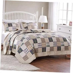 Greenland Home GL-1304EMSK 3-PIECE Oxford Quilt King/cal Taupe. Fixed Price $140.87.
