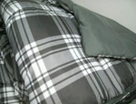 Martha Stewart Gray Plaid Reversible Down Alternative King Comforter New. Fixed Price $38.00.