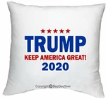 Keep America Great Donald Trump 2020 New 18" X Zippered Pillow Cover. Fixed Price $17.95.