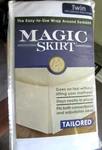 New Twin Size White Magic Skirt Levinsohn 14" Wrap Around Tailored Bed. Fixed Price $14.00.