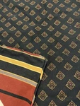 Waverly Shams Euro Geometric Medallion Blue Red Reversible Stripes Vintage Pair. Fixed Price $39.00.