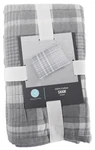 Martha Stewart Plaid Yarn Dye Flannel Quilted Standard Sham New Gray 100% Cotton. Fixed Price $17.99.