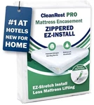 Cleanrest Mattress Protector Encasement, Microplush Fabric, King Size. Fixed Price $64.99.