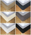 Apartmento Stretch Valance Bed Skirt Wrap 6 Sizes White Black Taupe Flax Ivory. Fixed Price $34.02.