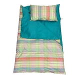 Vintage Ralph Lauren Twin Comforter Pillow Plaid Green Aqua Pink Orange Cotton. Fixed Price $84.95.